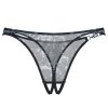 Obsessive Figi stringi otwarte Corrosis czarne